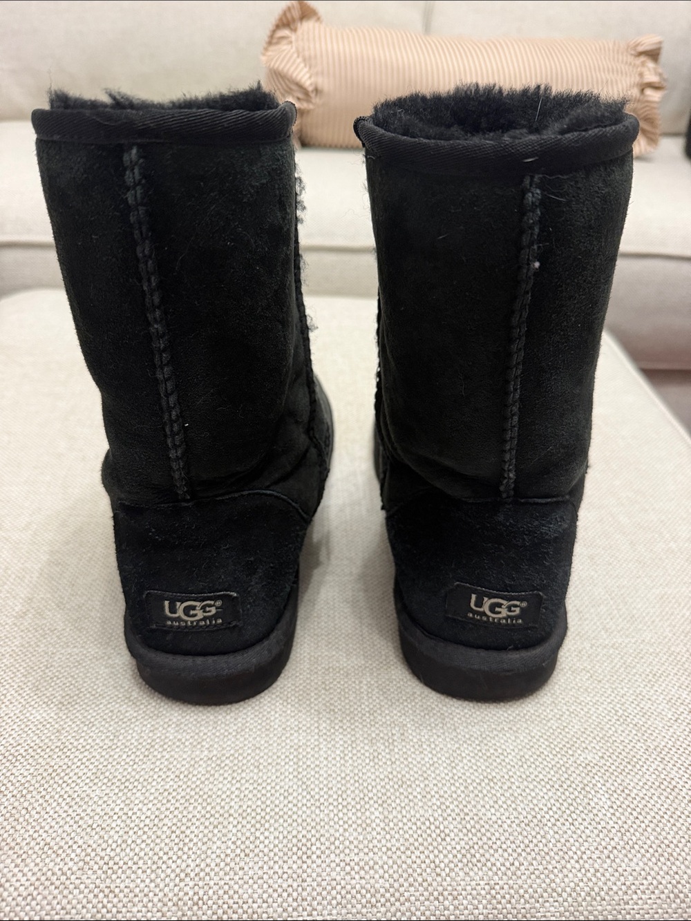 UGG Black Short Shearling Boot